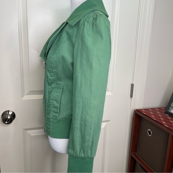 Anthropologie Tulle Green Jacket Size M - Picture 4 of 17